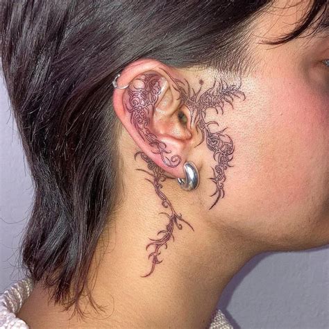 guy tattoo behind ear|20+ Amazing Behind The Ear Tattoos For 2024!